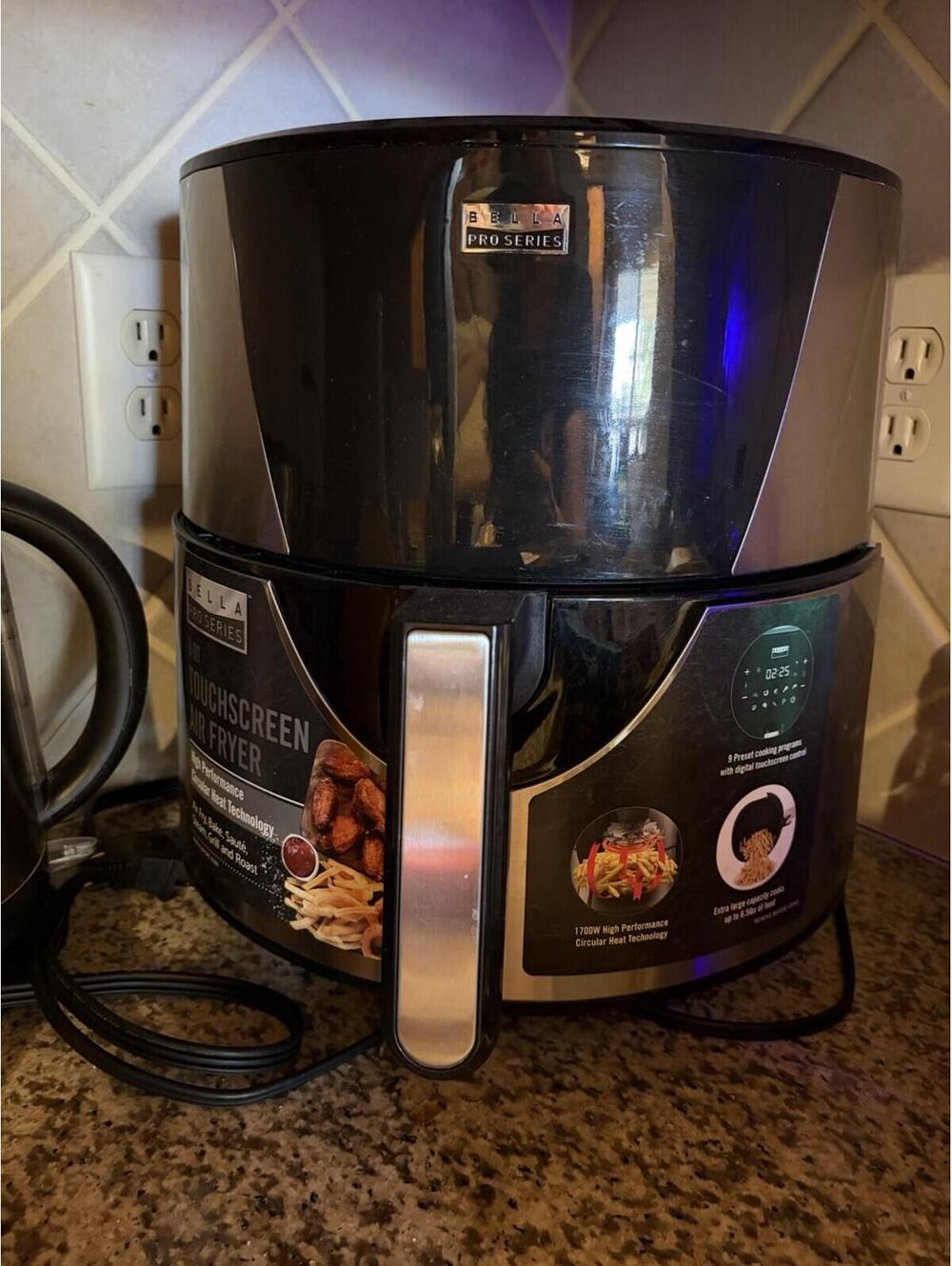 Bella Pro Series 8-qt. Digital Air Fryer Touchscreen Panel - Stainless Steel